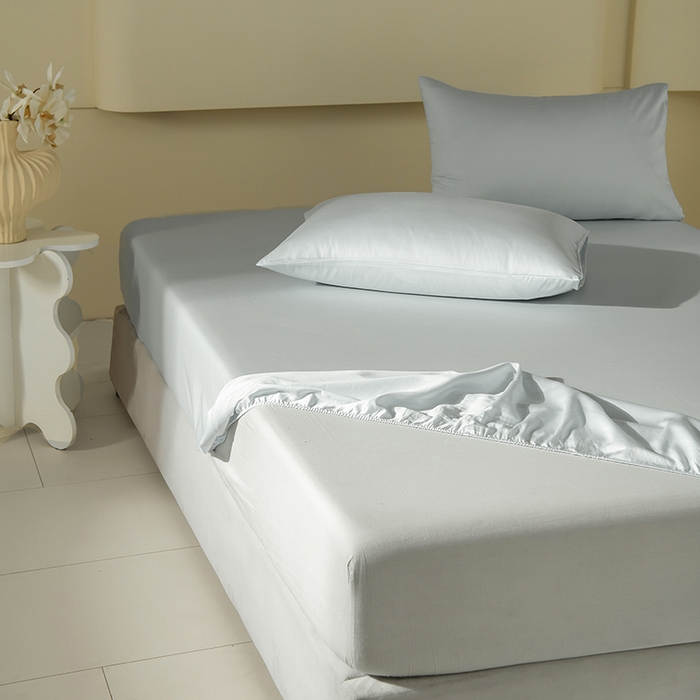 91家纺网 家纺一手货源 找家纺 佳汐蓝家纺 2026春夏新款贡缎长绒棉纯棉单床笠 床笠单件 藕灰