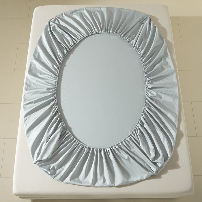 91家纺网 家纺一手货源 找家纺 佳汐蓝家纺 2026春夏新款贡缎长绒棉纯棉单床笠 床笠单件 藕灰