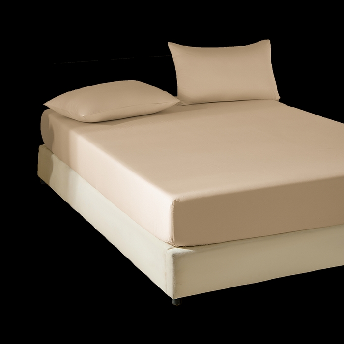 91家纺网 家纺一手货源 找家纺 佳汐蓝家纺 2026春夏新款贡缎长绒棉纯棉单床笠 床笠单件 浅香槟