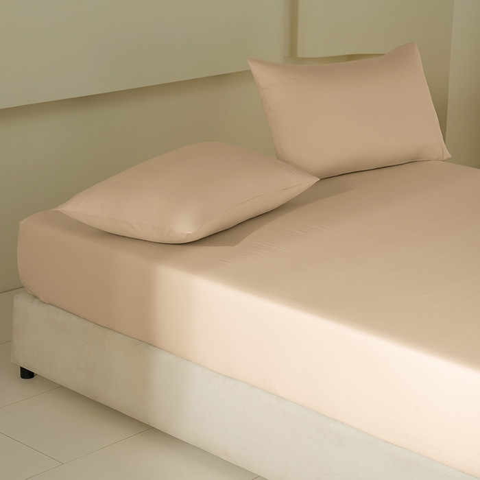 91家纺网 家纺一手货源 找家纺 佳汐蓝家纺 2026春夏新款贡缎长绒棉纯棉单床笠 床笠单件 浅香槟