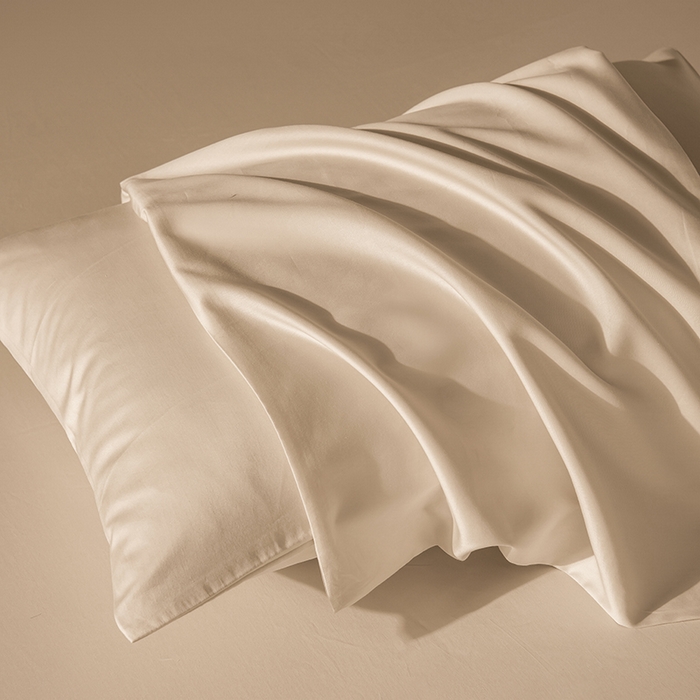 91家纺网 家纺一手货源 找家纺 佳汐蓝家纺 2026春夏新款贡缎长绒棉纯棉单床笠 床笠单件 浅香槟