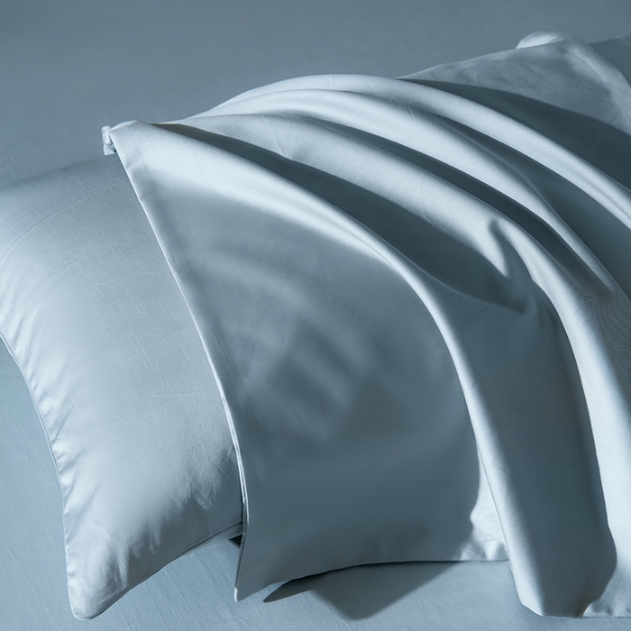 91家纺网 家纺一手货源 找家纺 佳汐蓝家纺 2026春夏新款贡缎长绒棉纯棉单床笠 床笠单件 清澈蓝