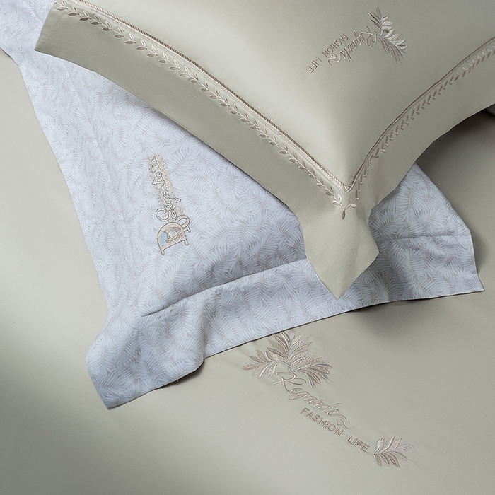 91家纺网 家纺一手货源 找家纺 （总）诗黛尔 2026春夏新款长绒棉刺绣四件套黎境系列