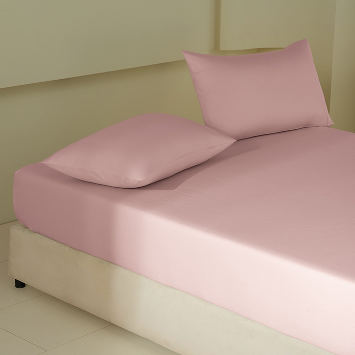 91家纺网 家纺一手货源 找家纺 佳汐蓝家纺 2026春夏新款贡缎长绒棉纯棉单床笠 床笠单件 清新粉