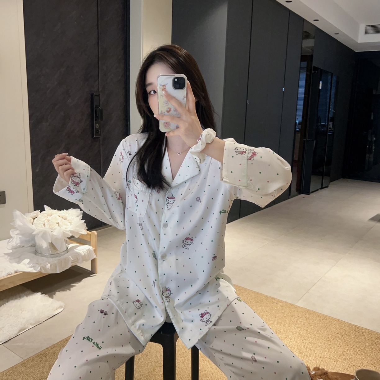 91家纺网 家纺一手货源 找家纺 （总）妍景家居生活馆 2026春夏新款点点头绳KT家居服