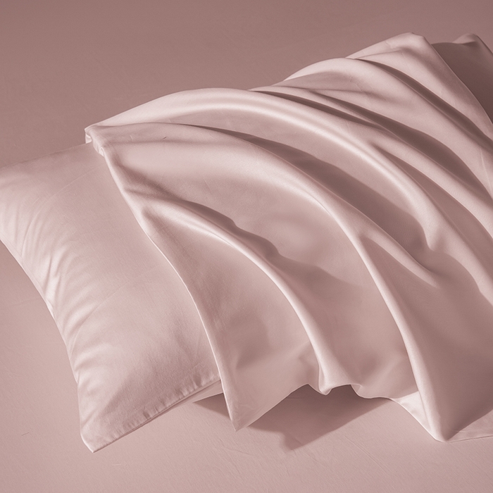 91家纺网 家纺一手货源 找家纺 佳汐蓝家纺 2026春夏新款贡缎长绒棉纯棉单床笠 床笠单件 清新粉