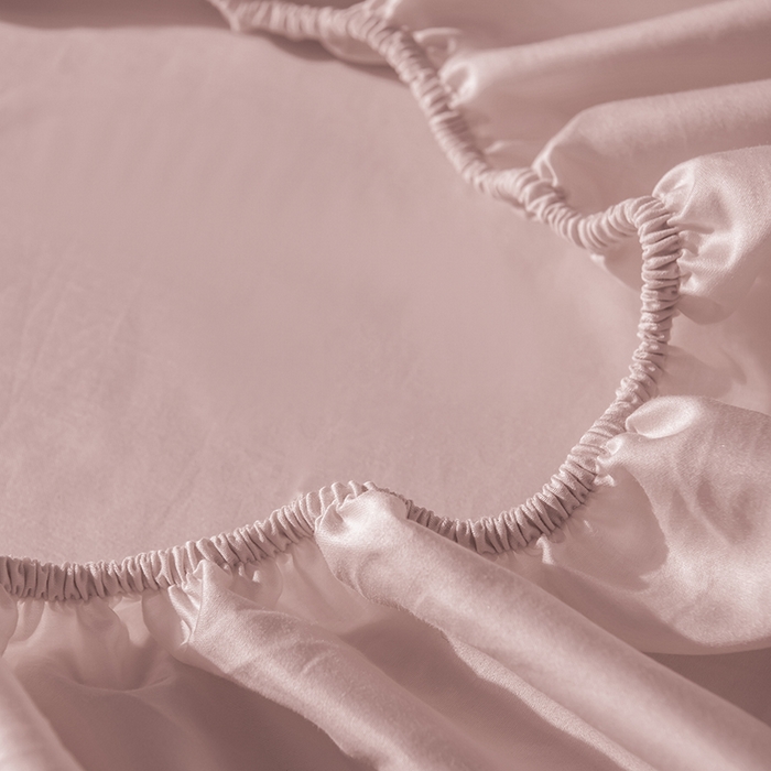 91家纺网 家纺一手货源 找家纺 佳汐蓝家纺 2026春夏新款贡缎长绒棉纯棉单床笠 床笠单件 清新粉