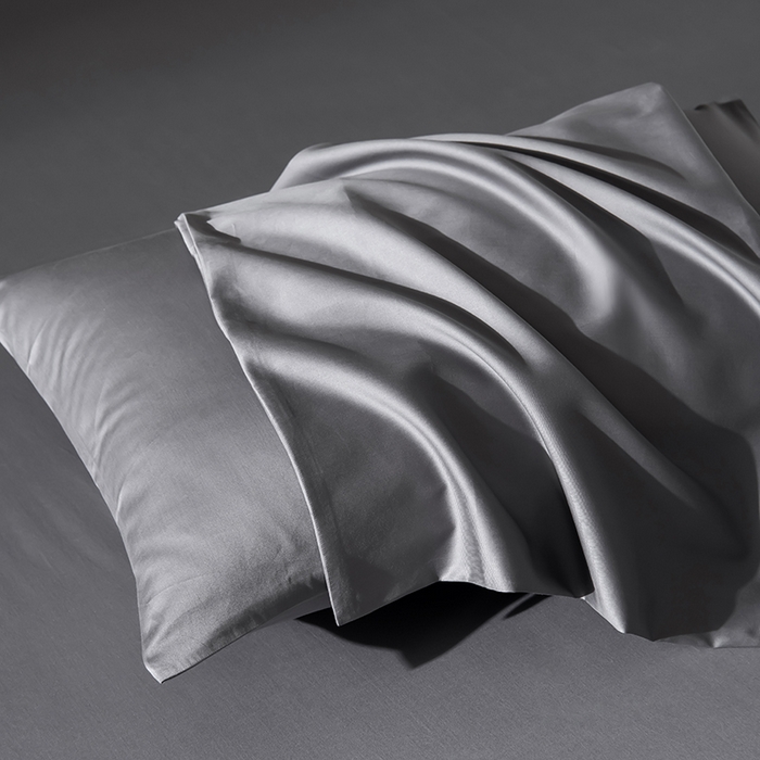 91家纺网 家纺一手货源 找家纺 佳汐蓝家纺 2026春夏新款贡缎长绒棉纯棉单床笠 床笠单件 绅士灰