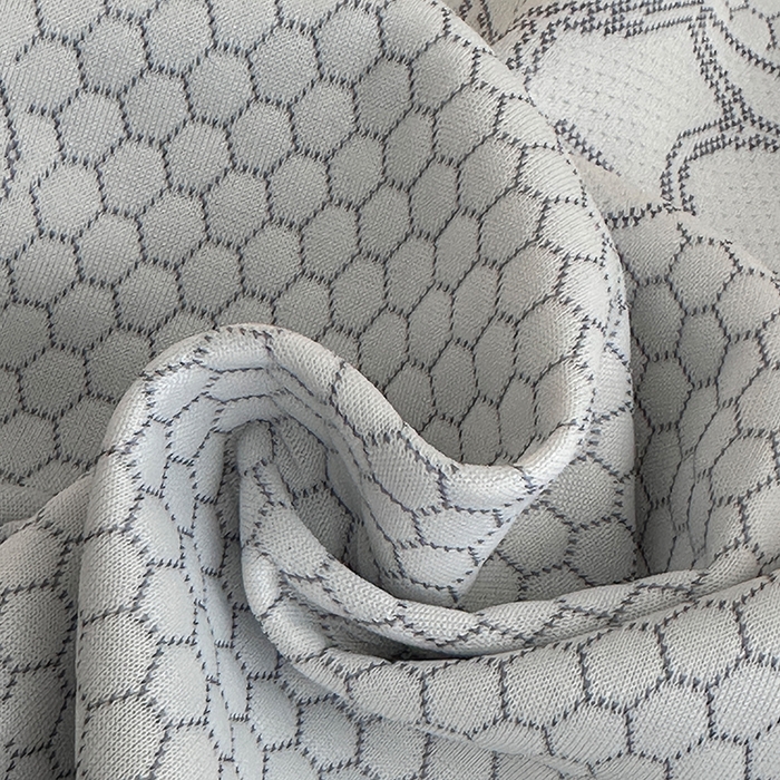 91家纺网 家纺一手货源 找家纺 七里香 2026新款提花冰豆豆床裙款凉席三件套四件套 床裙款小熊-灰