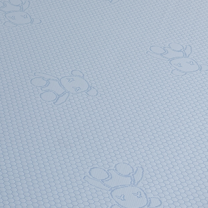 91家纺网 家纺一手货源 找家纺 七里香 2026新款提花冰豆豆床裙款凉席三件套四件套 床裙款小熊-蓝