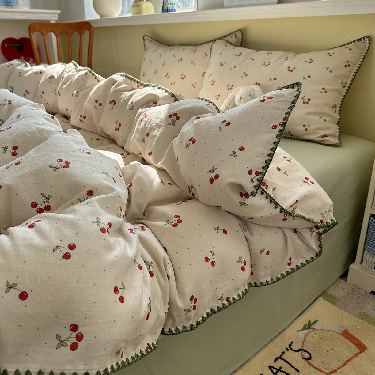 91家纺网 家纺一手货源 找家纺 （总）瑞莱 2026新款A类全棉纯棉有氧双层纱四件套