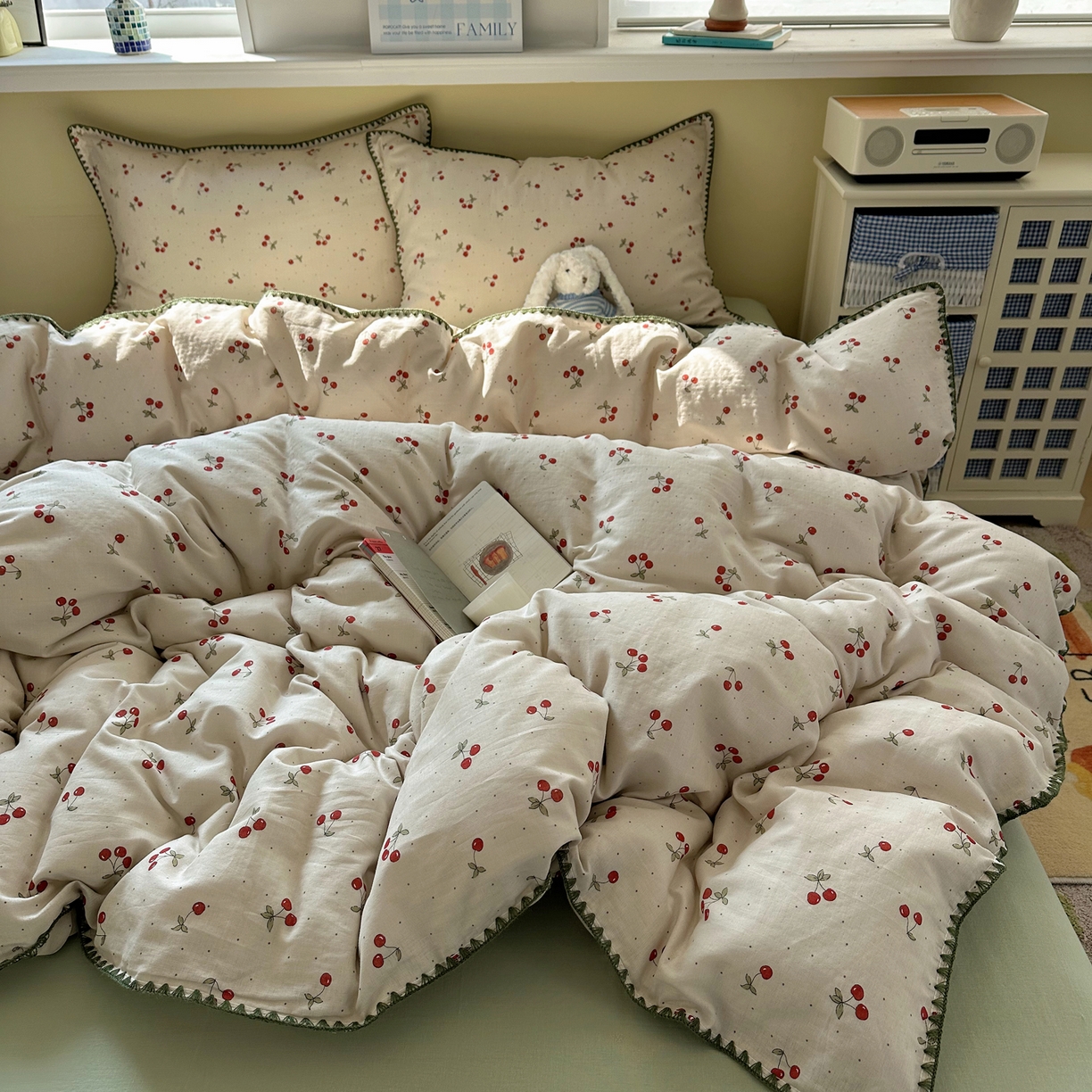 91家纺网 家纺一手货源 找家纺 （总）瑞莱 2026新款A类全棉纯棉有氧双层纱四件套