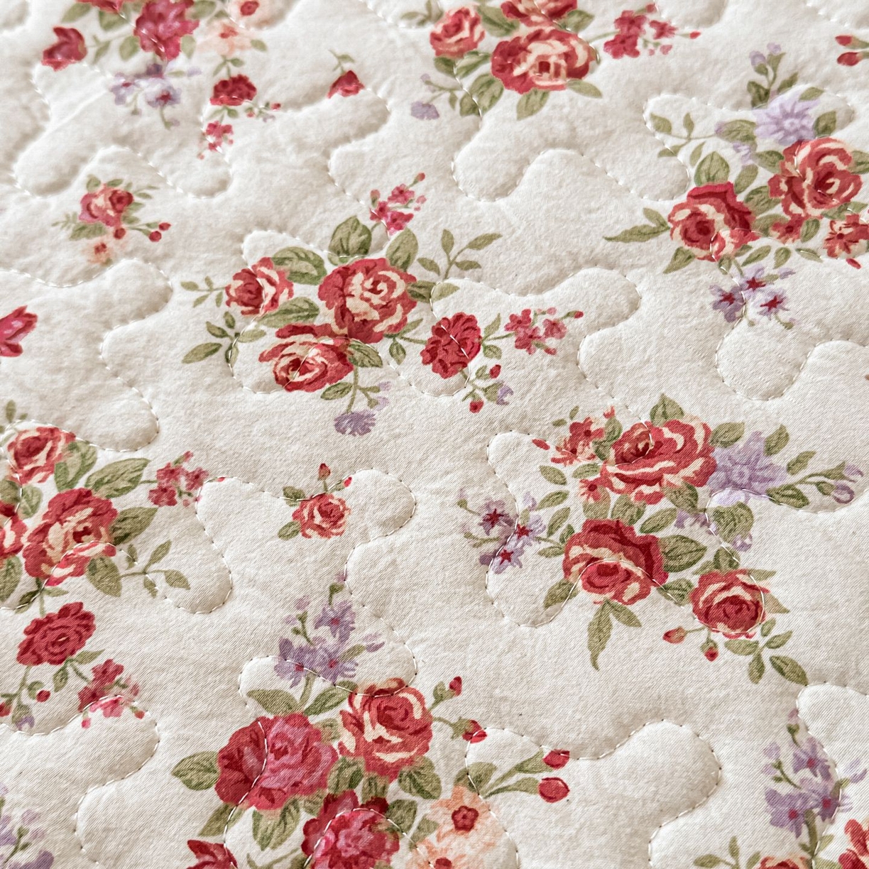 91家纺网 家纺一手货源 找家纺 雅眠居 2026新款直播爆款古法仿棉双层蕾丝花边床盖四件套 胭花集