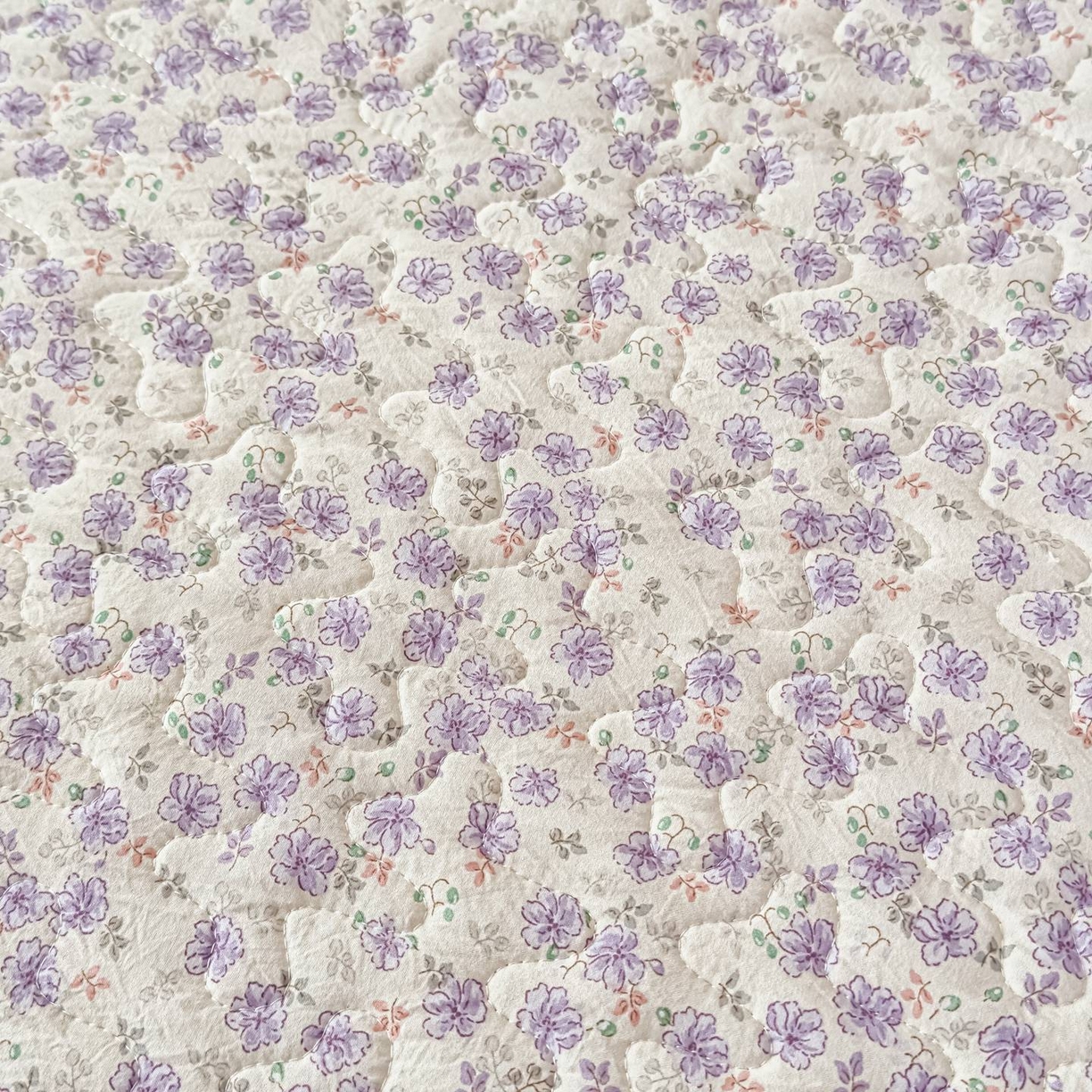 91家纺网 家纺一手货源 找家纺 雅眠居 2026新款直播爆款古法仿棉双层蕾丝花边床盖四件套 紫萱