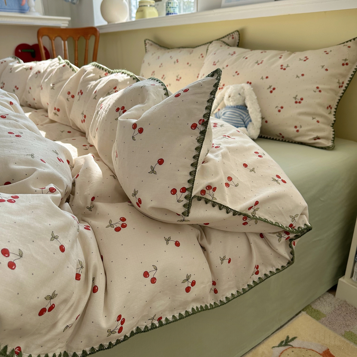 91家纺网 家纺一手货源 找家纺 （总）瑞莱 2026新款A类全棉纯棉有氧双层纱四件套