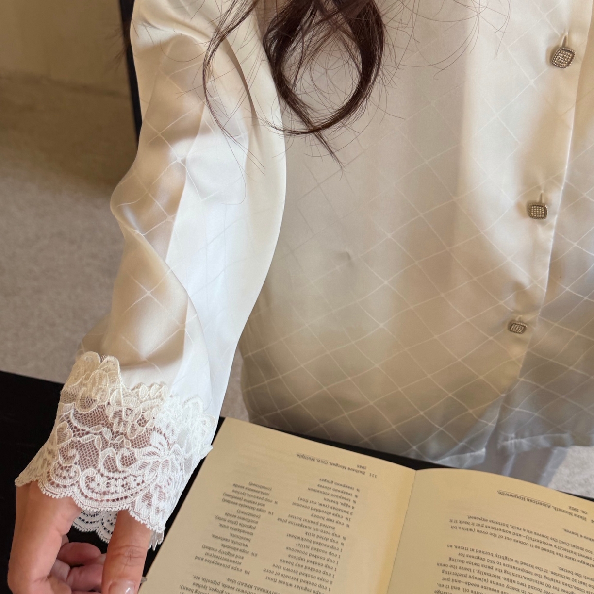 91家纺网 家纺一手货源 找家纺 妍景家居生活馆 2026春夏新款冰雪丝-蕾丝网格套装家居服 冰雪丝-蕾丝网格套装-白色