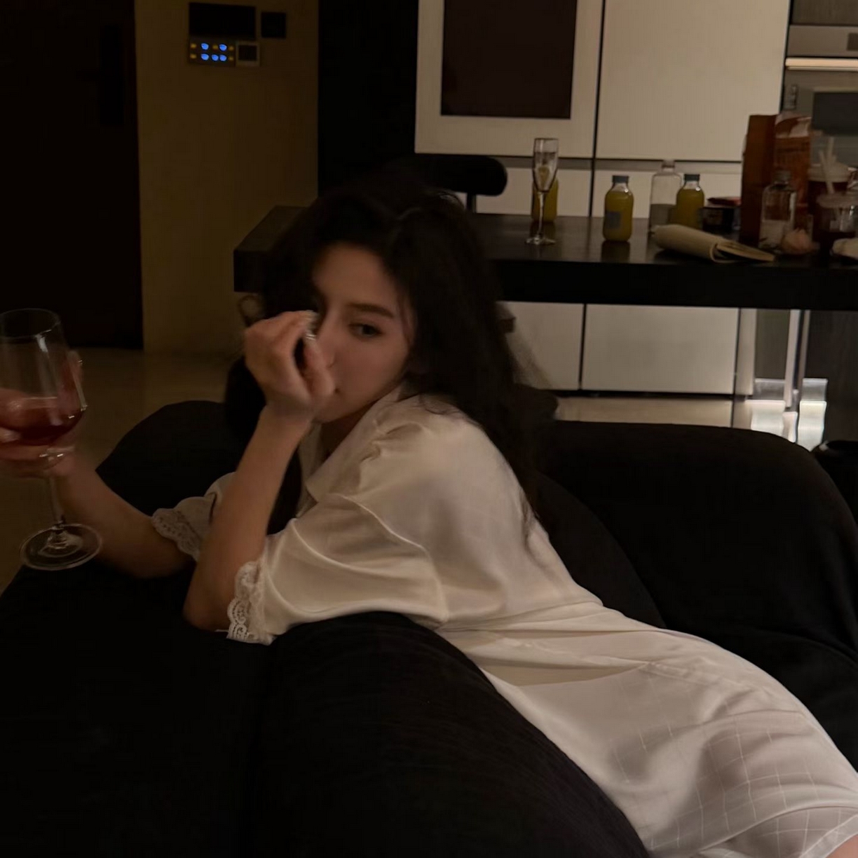 91家纺网 家纺一手货源 找家纺 妍景家居生活馆 2026春夏新款冰雪丝-蕾丝网格衬衫裙家居服 冰雪丝-蕾丝网格衬衫裙-白色