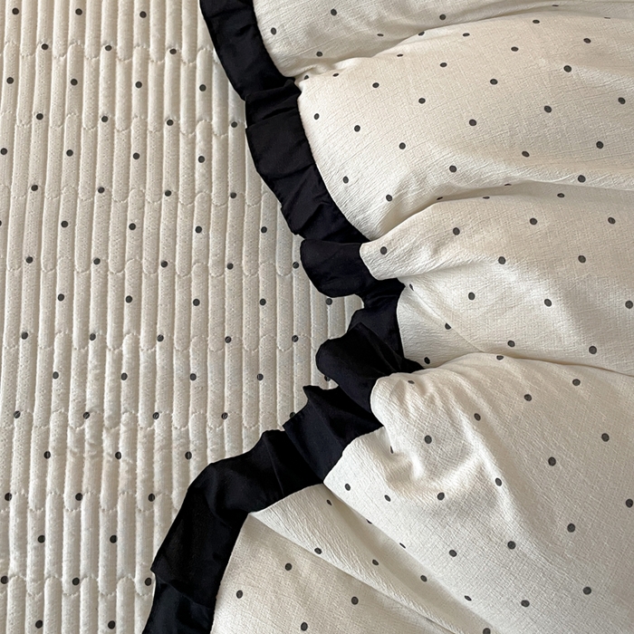 91家纺网 家纺一手货源 找家纺 （总）同田家纺 2026新款云感双层纱花边床盖四件套