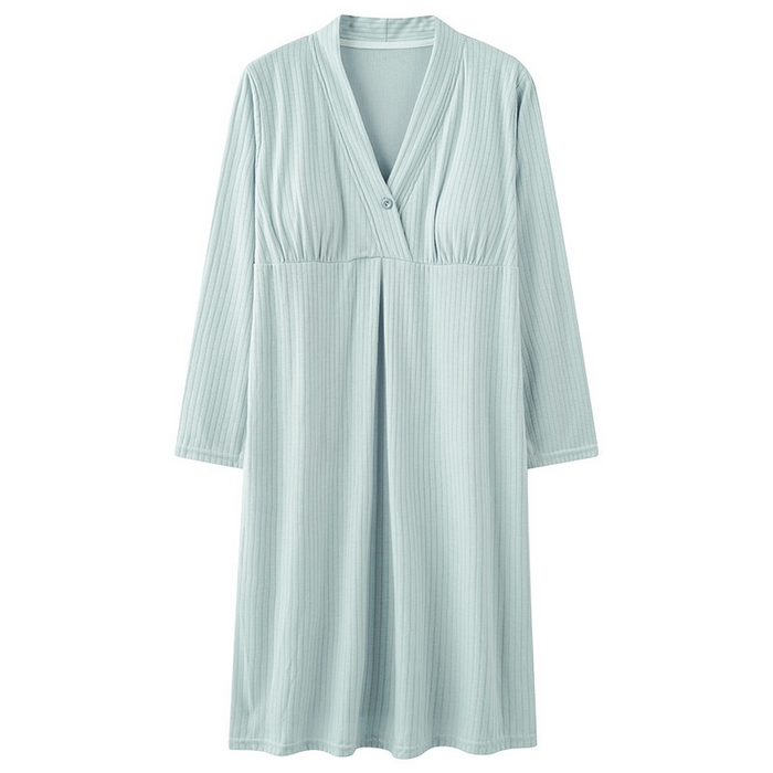 91家纺网 家纺一手货源 找家纺 （总）洛兰沙家居馆 2026年带胸垫莫代尔纯色月子裙春季孕妇宽松产后薄款哺乳长裙