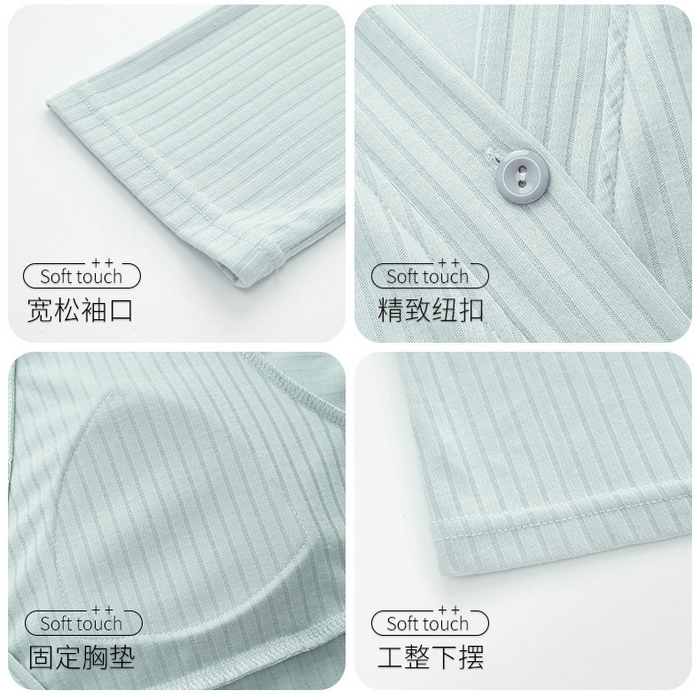 91家纺网 家纺一手货源 找家纺 （总）洛兰沙家居馆 2026年带胸垫莫代尔纯色月子裙春季孕妇宽松产后薄款哺乳长裙