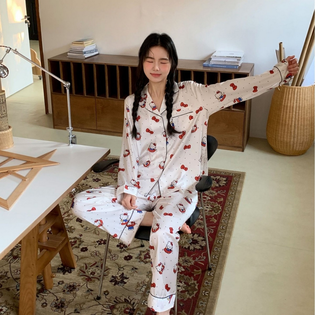 （总）妍景家居生活馆 2026春夏新款冰雪丝-点点KT款家居服