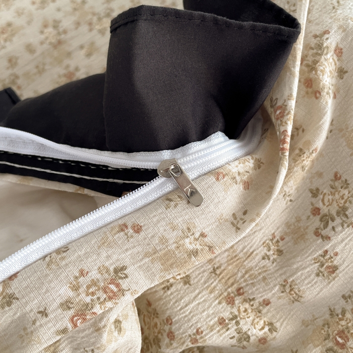 91家纺网 家纺一手货源 找家纺 同田家纺 2026新款云感双层纱花边床盖四件套 床盖-桂花香