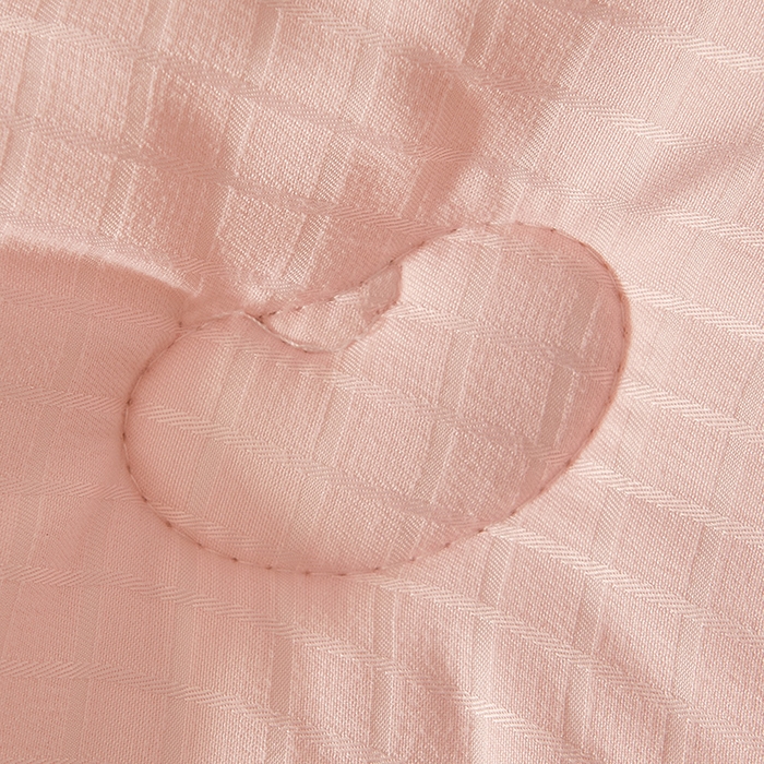 91家纺网 家纺一手货源 找家纺 优雅星家纺 2026新款提花A类原棉大豆纤维被子被芯春秋被冬被供货直播网销 粉色