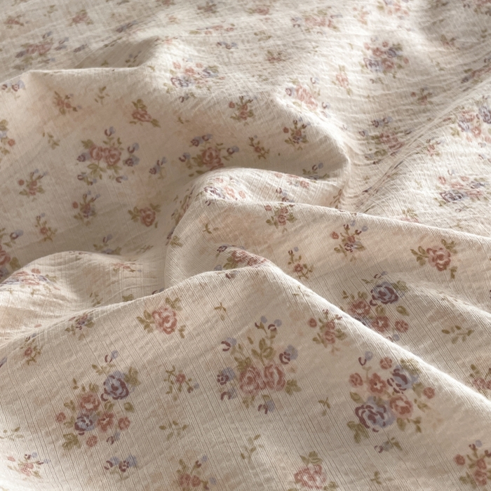 91家纺网 家纺一手货源 找家纺 同田家纺 2026新款云感双层纱花边床盖四件套 床盖-褐芳集