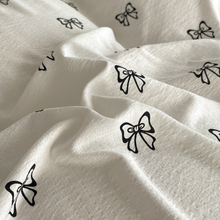 91家纺网 家纺一手货源 找家纺 同田家纺 2026新款云感双层纱花边床盖四件套 床盖-蝴蝶结