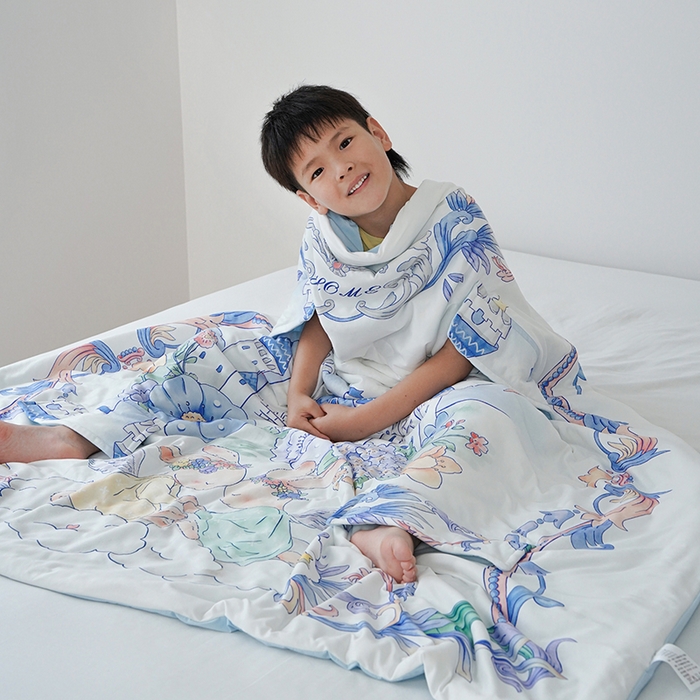 91家纺网 家纺一手货源 找家纺 （总）小燕燕家纺  2026年新款儿童春夏款a类空调被夏凉被双温被宝宝防踢被锦氨凉感拥抱被