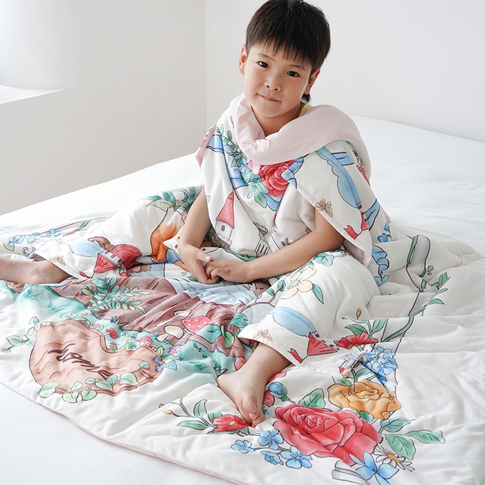 91家纺网 家纺一手货源 找家纺 （总）小燕燕家纺  2026年新款儿童春夏款a类空调被夏凉被双温被宝宝防踢被锦氨凉感拥抱被