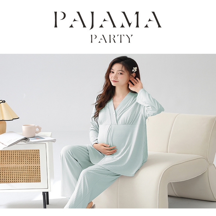 91家纺网 家纺一手货源 找家纺 （总）洛兰沙家居馆 新款莫代尔纯色带胸垫月子服春秋季孕妇产后吸汗长袖睡衣套装