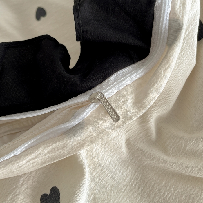 91家纺网 家纺一手货源 找家纺 同田家纺 2026新款云感双层纱花边床盖四件套 床盖-小爱心