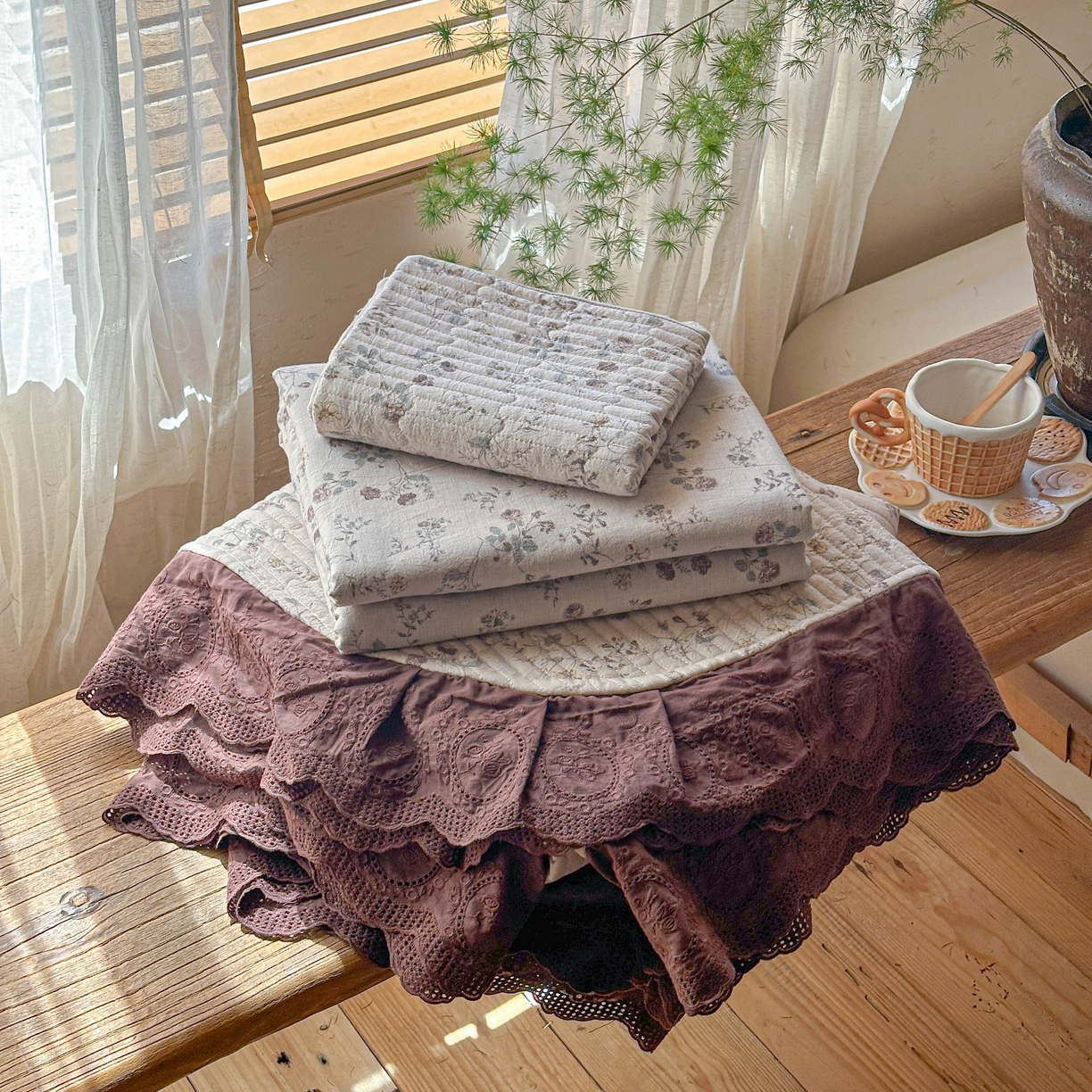 91家纺网 家纺一手货源 找家纺 （总）孑寐家纺 2026新款亲肤舒适全棉棉麻床盖四件套