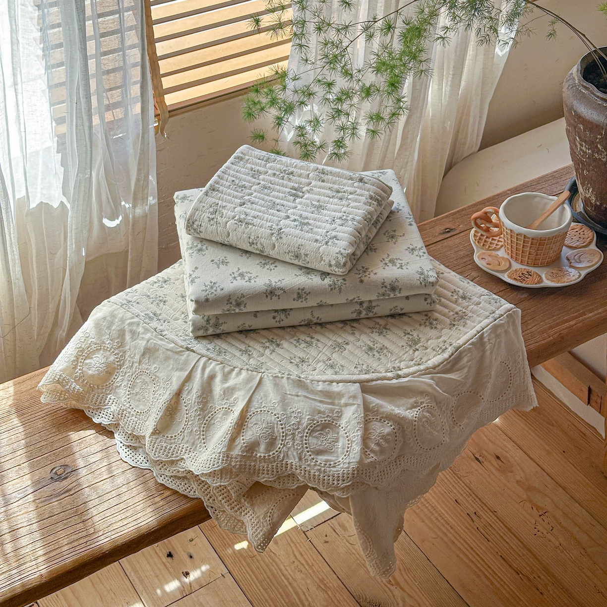 91家纺网 家纺一手货源 找家纺 （总）孑寐家纺 2026新款亲肤舒适全棉棉麻床盖四件套