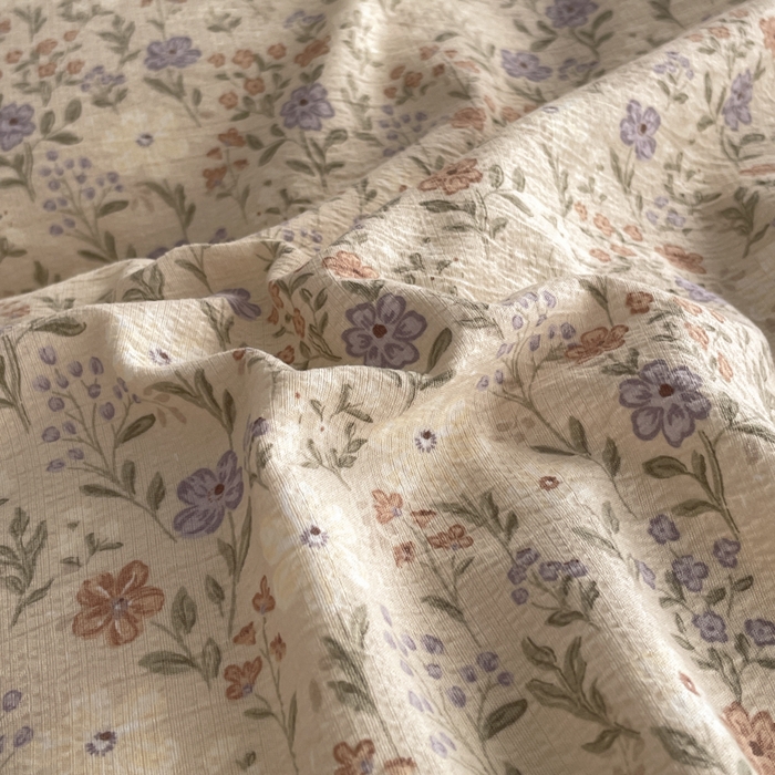 91家纺网 家纺一手货源 找家纺 同田家纺 2026新款云感双层纱花边床盖四件套 床盖-紫韵白