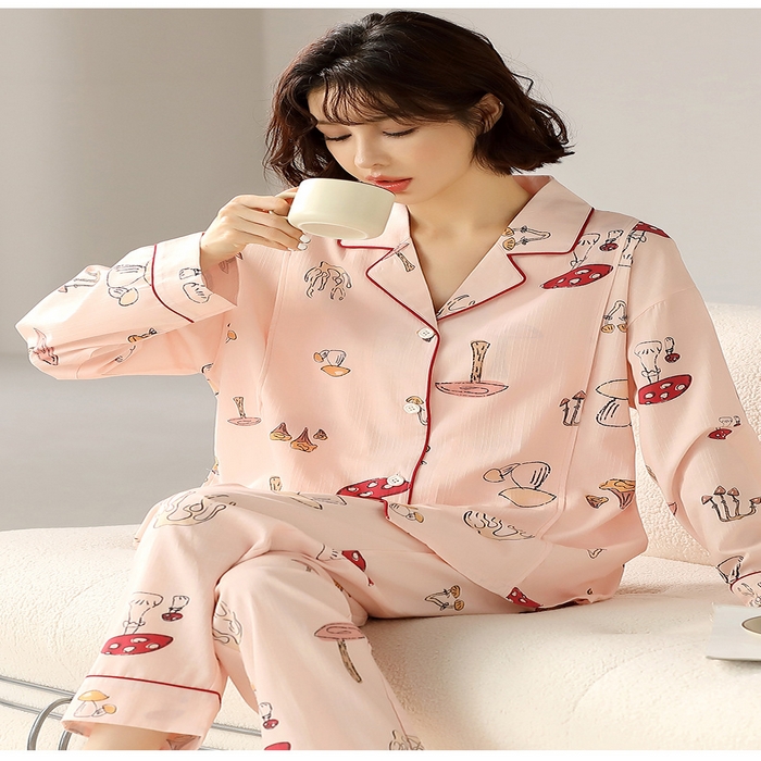 91家纺网 家纺一手货源 找家纺 （总）洛兰沙家居馆 26年春秋开衫沙罗布月子服批发孕妇产前产后甜美喂奶哺乳衣