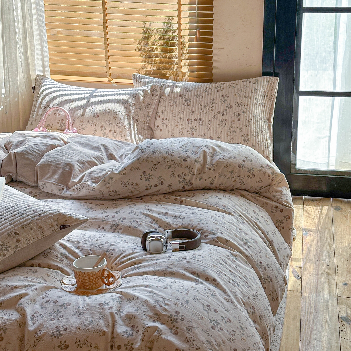 91家纺网 家纺一手货源 找家纺 孑寐家纺 2026新款亲肤舒适全棉棉麻床盖四件套 红唇之吻