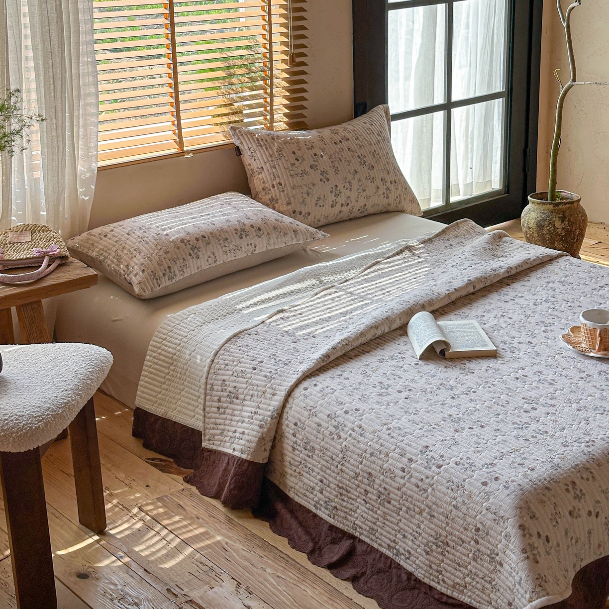 91家纺网 家纺一手货源 找家纺 孑寐家纺 2026新款亲肤舒适全棉棉麻床盖四件套 红唇之吻