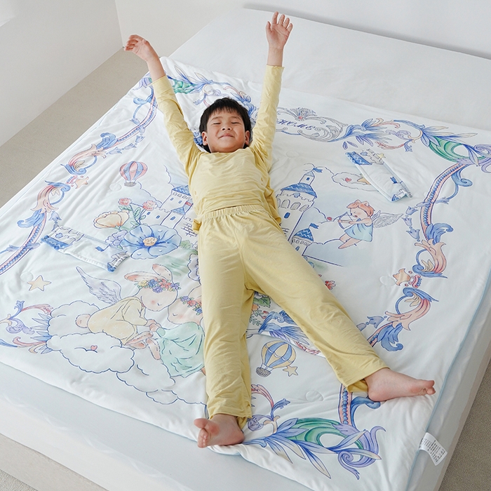 91家纺网 家纺一手货源 找家纺 （总）小燕燕家纺  2026年新款儿童春夏款a类空调被夏凉被双温被宝宝防踢被锦氨凉感拥抱被