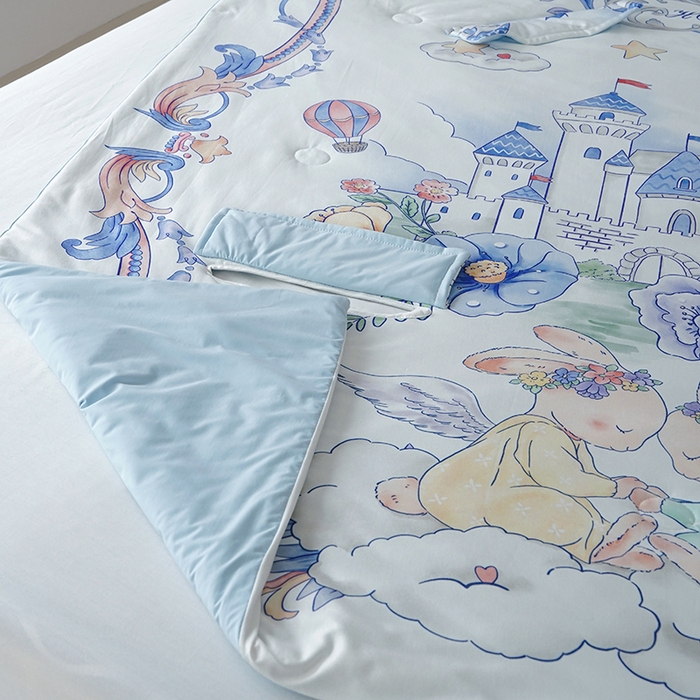 91家纺网 家纺一手货源 找家纺 （总）小燕燕家纺  2026年新款儿童春夏款a类空调被夏凉被双温被宝宝防踢被锦氨凉感拥抱被