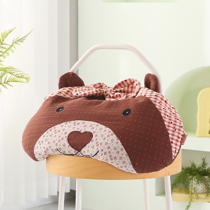 91家纺网 家纺一手货源 找家纺 （总）蔻眠 米洛熊-全棉刺绣卡通荞麦护颈枕头儿童学生荞麦枕芯