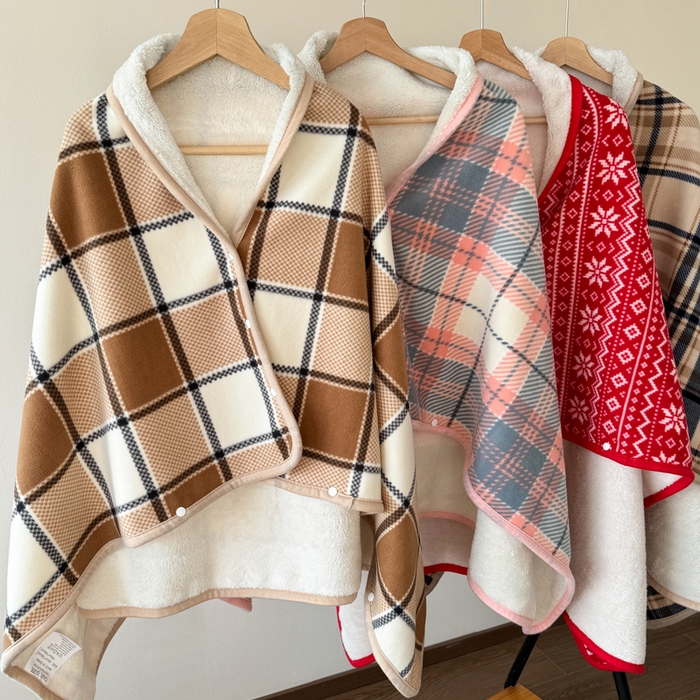 91家纺网 家纺一手货源 找家纺 （总）丹本家纺 2026新款跨境电商爆款多功能办公室午休毯礼品毯可穿披肩盖毯毛毯毯子