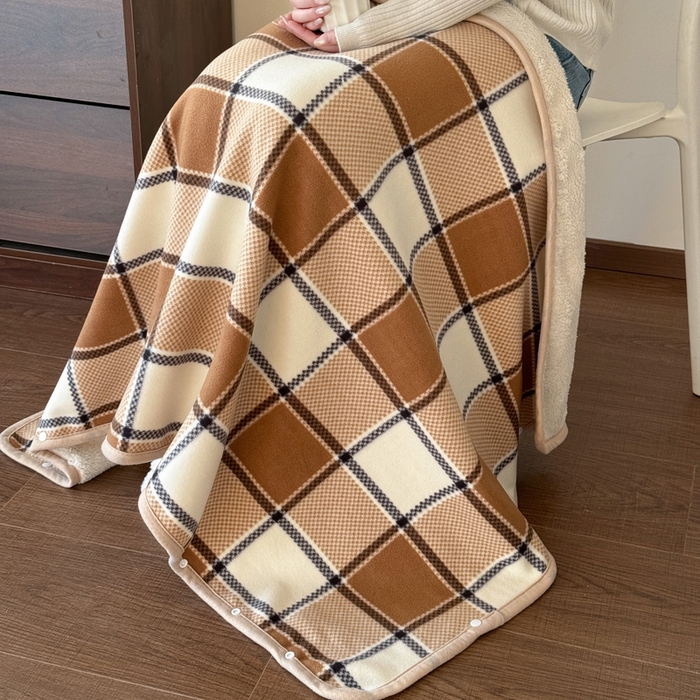 91家纺网 家纺一手货源 找家纺 丹本家纺 2026新款跨境电商爆款多功能办公室午休毯礼品毯可穿披肩盖毯毛毯毯子 奶咖