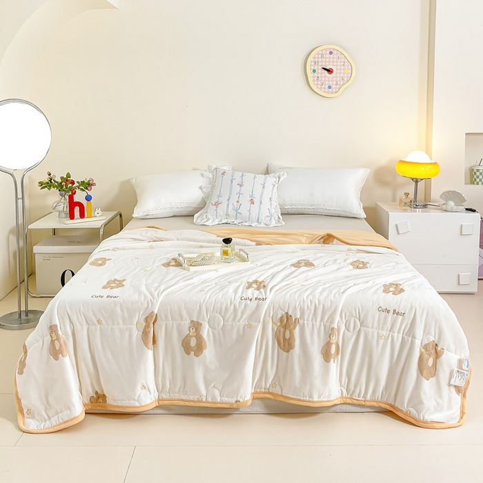 91家纺网 家纺一手货源 找家纺 （总）禹祥家纺 2026新款凉感丝夏凉被冰淇淋印花夏被空调被夏季薄被子直播爆款