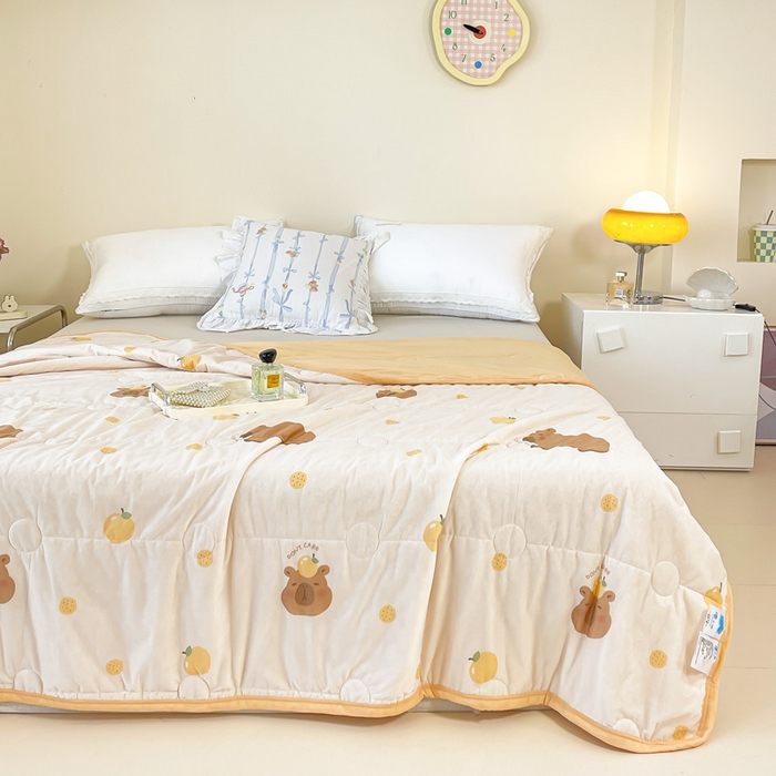 91家纺网 家纺一手货源 找家纺 （总）禹祥家纺 2026新款凉感丝夏凉被冰淇淋印花夏被空调被夏季薄被子直播爆款