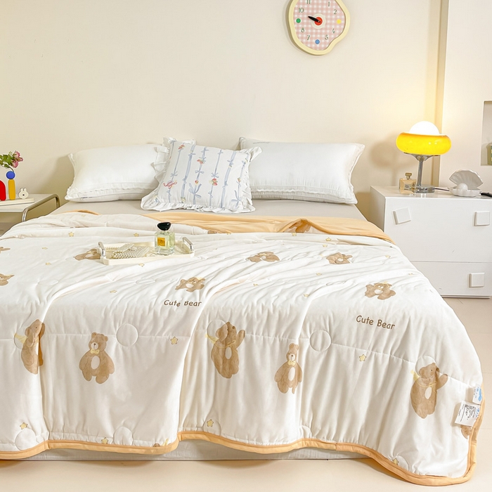 91家纺网 家纺一手货源 找家纺 （总）禹祥家纺 2026新款凉感丝夏凉被冰淇淋印花夏被空调被夏季薄被子直播爆款