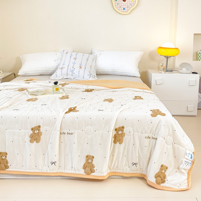 91家纺网 家纺一手货源 找家纺 （总）禹祥家纺 2026新款凉感丝夏凉被冰淇淋印花夏被空调被夏季薄被子直播爆款