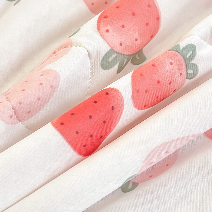 91家纺网 家纺一手货源 找家纺 禹祥家纺 2026新款凉感丝夏凉被冰淇淋印花夏被空调被夏季薄被子直播爆款 草莓兔