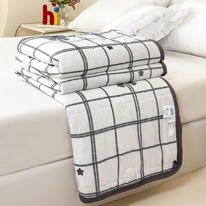 91家纺网 家纺一手货源 找家纺 禹祥家纺 2026新款凉感丝夏凉被冰淇淋印花夏被空调被夏季薄被子直播爆款 蝴蝶结